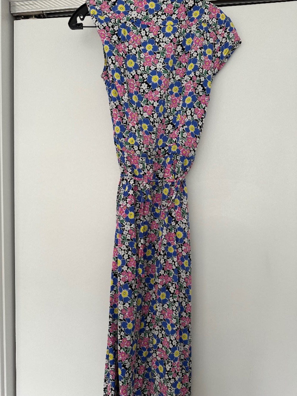 J. Crew Floral Maxi Dress in Blue, Pink, Yellow